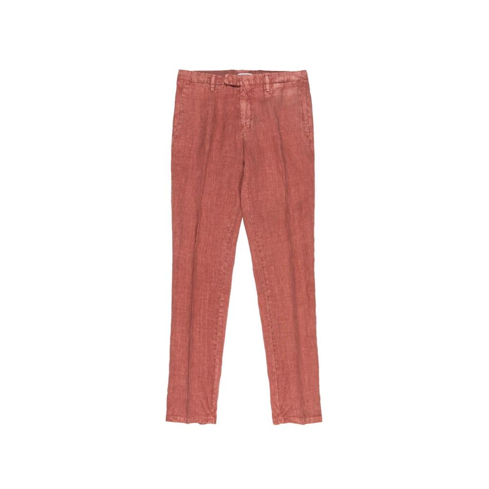 NEW BOGLIOLI men's slim straight trouser in rust
